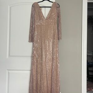 Rose gold beaded dress, never worn!